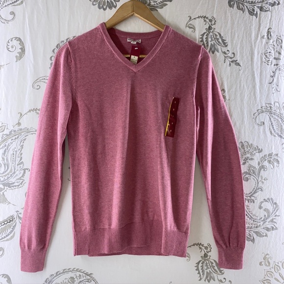 NWT Merona Men Size S Sweater
Coral Pink Long Sleeve Cotton Wool
Blend Pullover - Picture 1 of 9